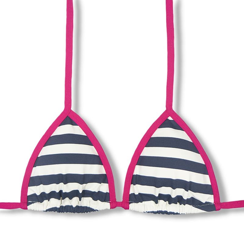 Slide Triangle Bikini Top | Brazilian Style | Nautic Pink Print | Mara Top KiniBi