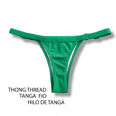 String Bikini Bottom | Green | Fany Tanga | KiniBi