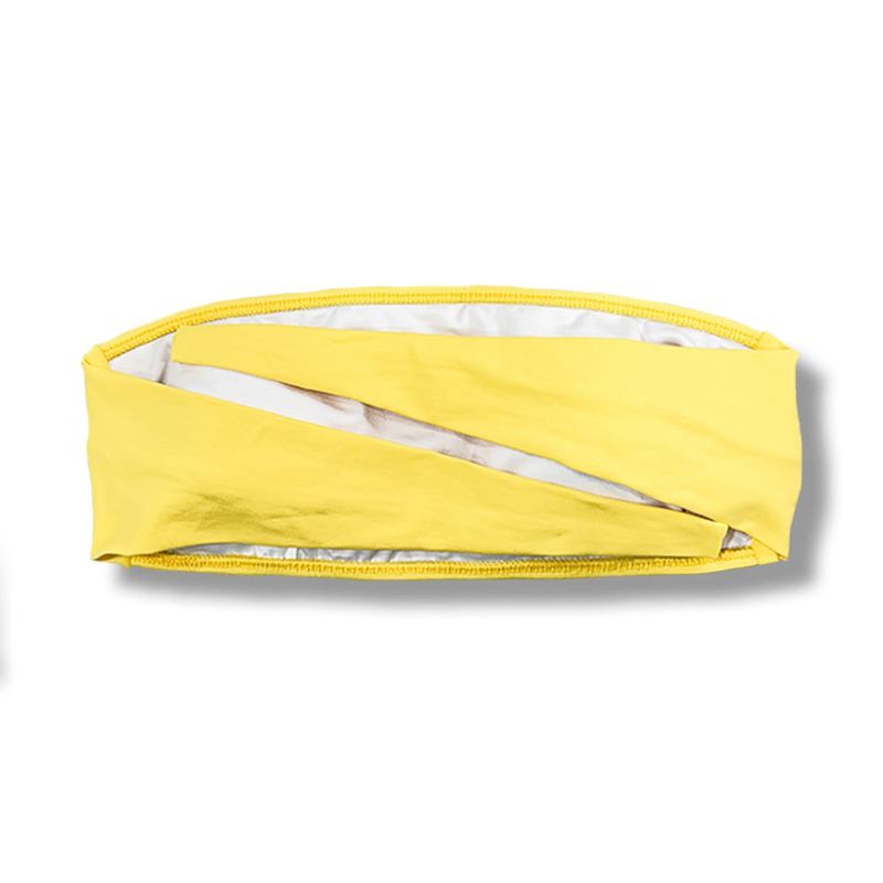 Yellow Bandeau Top | Back Tie Closure **