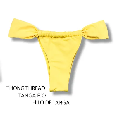 Slide Bikini Bottom | Yellow Print | Gali Tanga | KiniBi