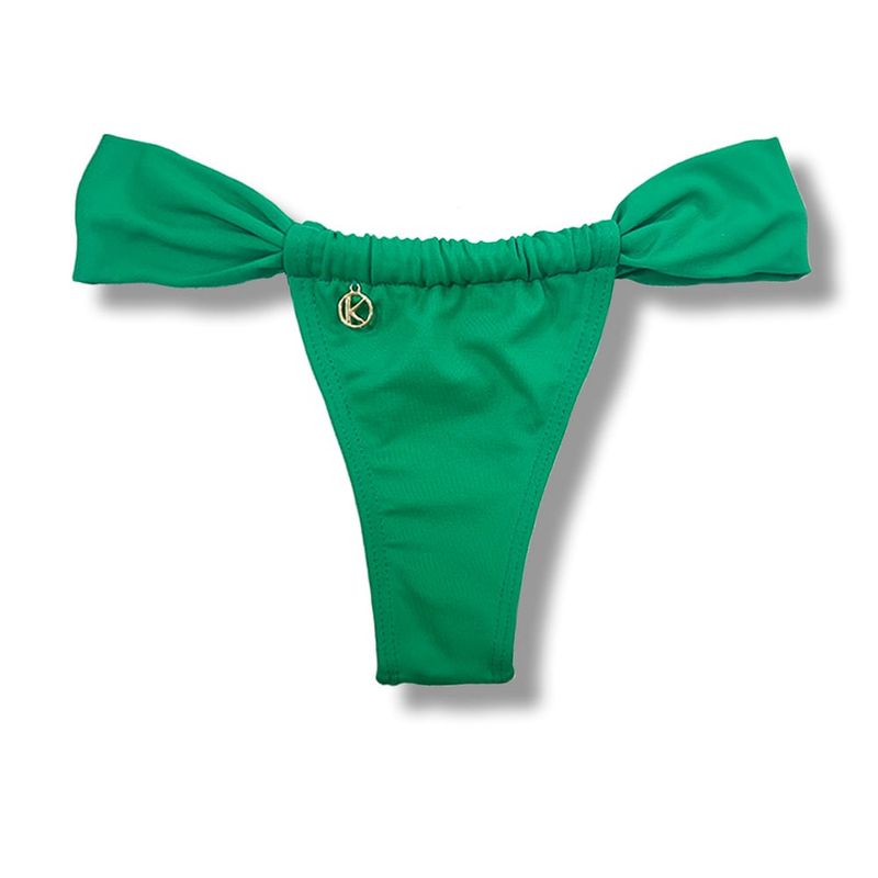 Slide Bikini Bottom | Brazilian Bikini | Green Print | Gali Bottom KiniBi