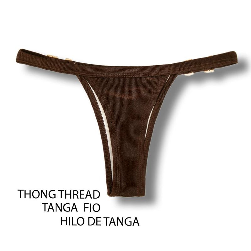 Lua Reversible Triangle Bikini Top &amp; Fany Tie-Side Bottom Set | Coffee Print | KiniBi