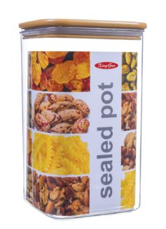 Plastic Wooden Top Container 2.3L