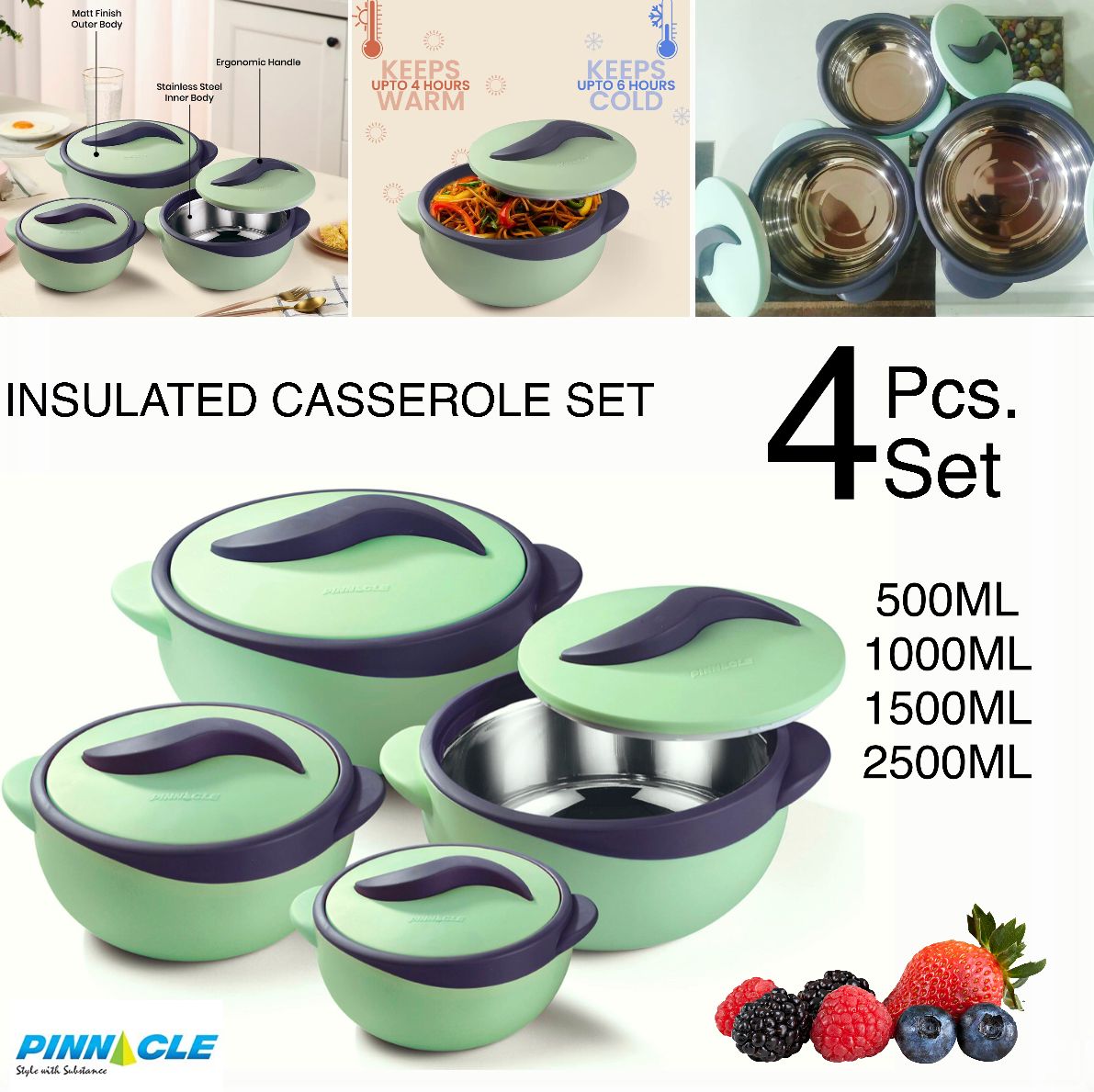 Parisia Insulated Casseroles (With Gifts)