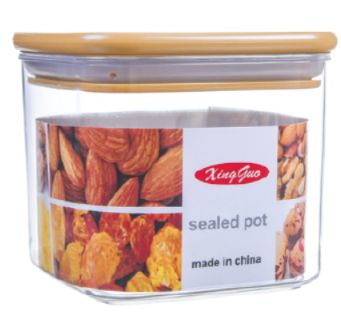 Plastic Wooden Top Container 1L