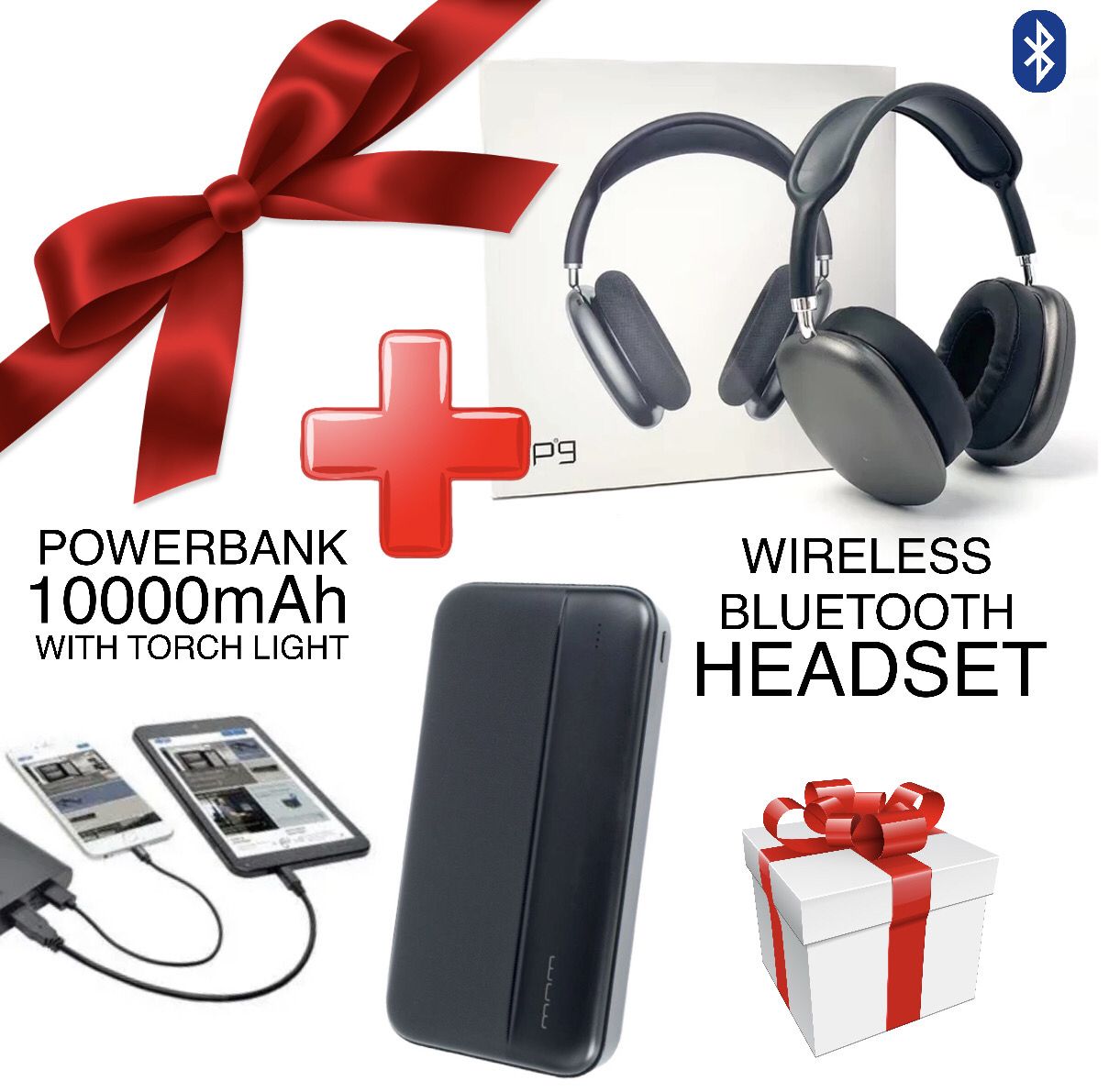 Powerbank + Headset (Buy 1 get 1 Free)