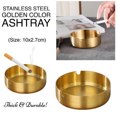 Round Golden Ashtray