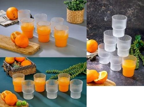 Set of 6 Plastic Cups &quot;Origami&quot;