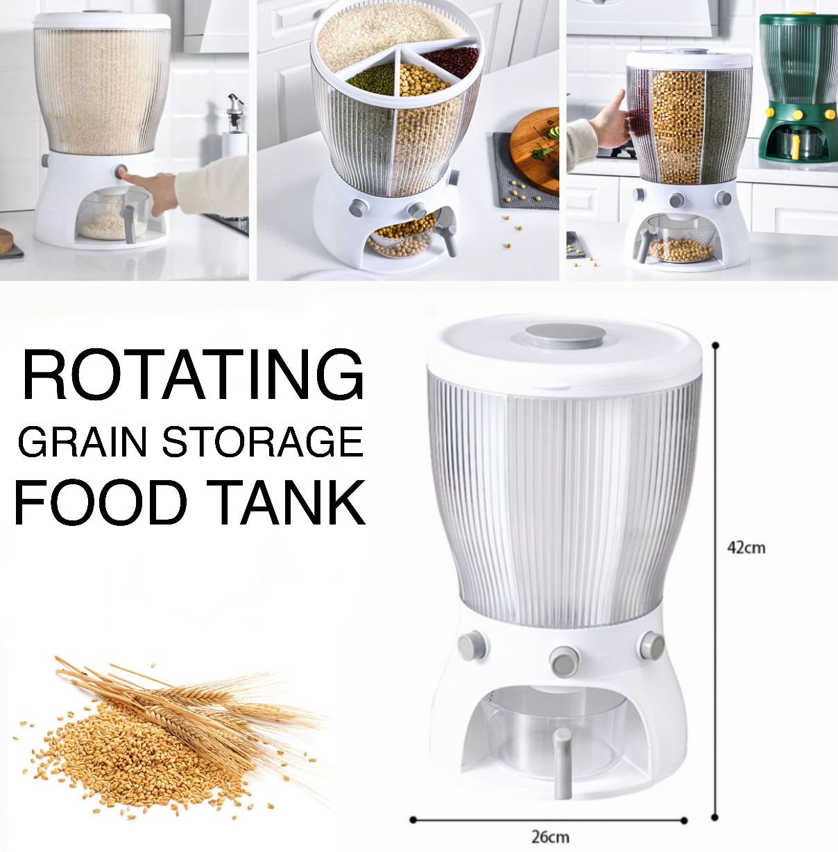 Grain Storage Tank (Dark Green)
