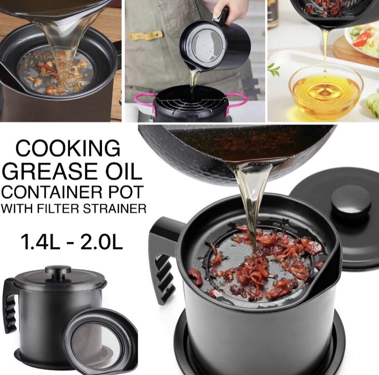 Grease Oil Strain Pot