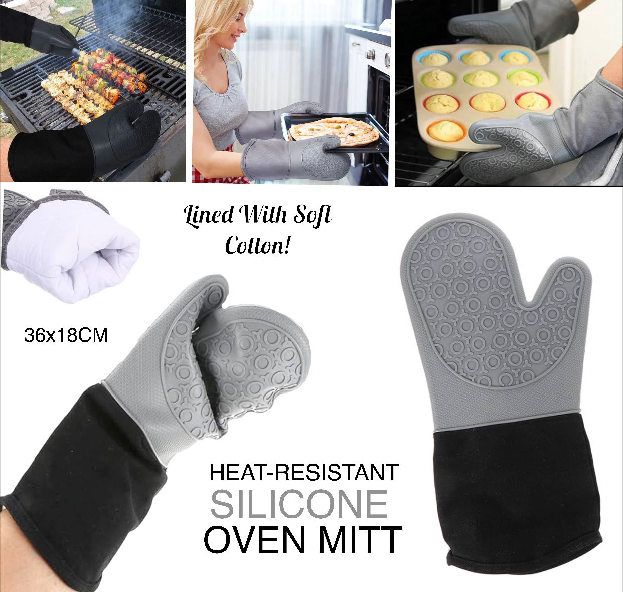 Large Silicone Mitt