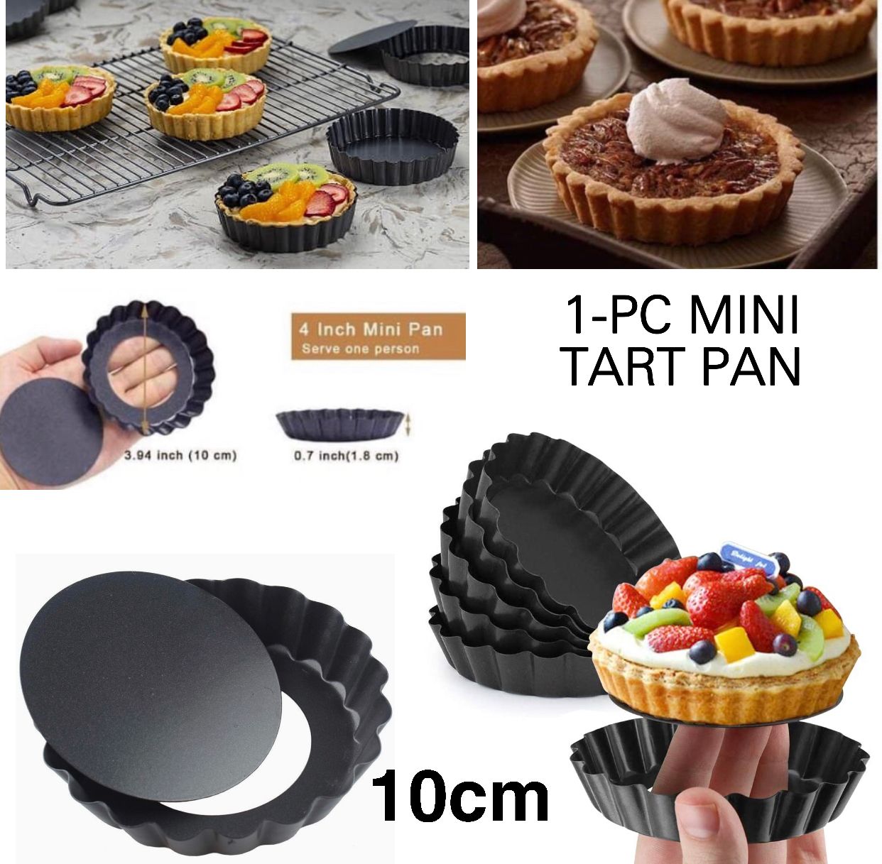 1-Pc Tart Pan 10cm