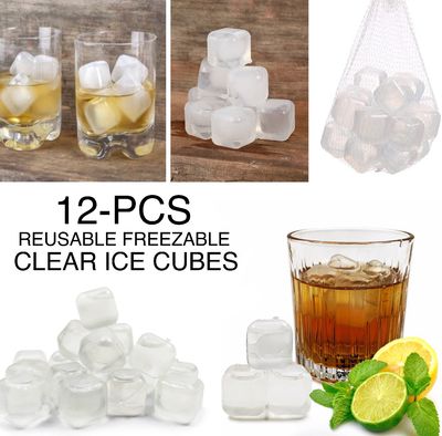 12-Pcs Ice Cubes (Clear)