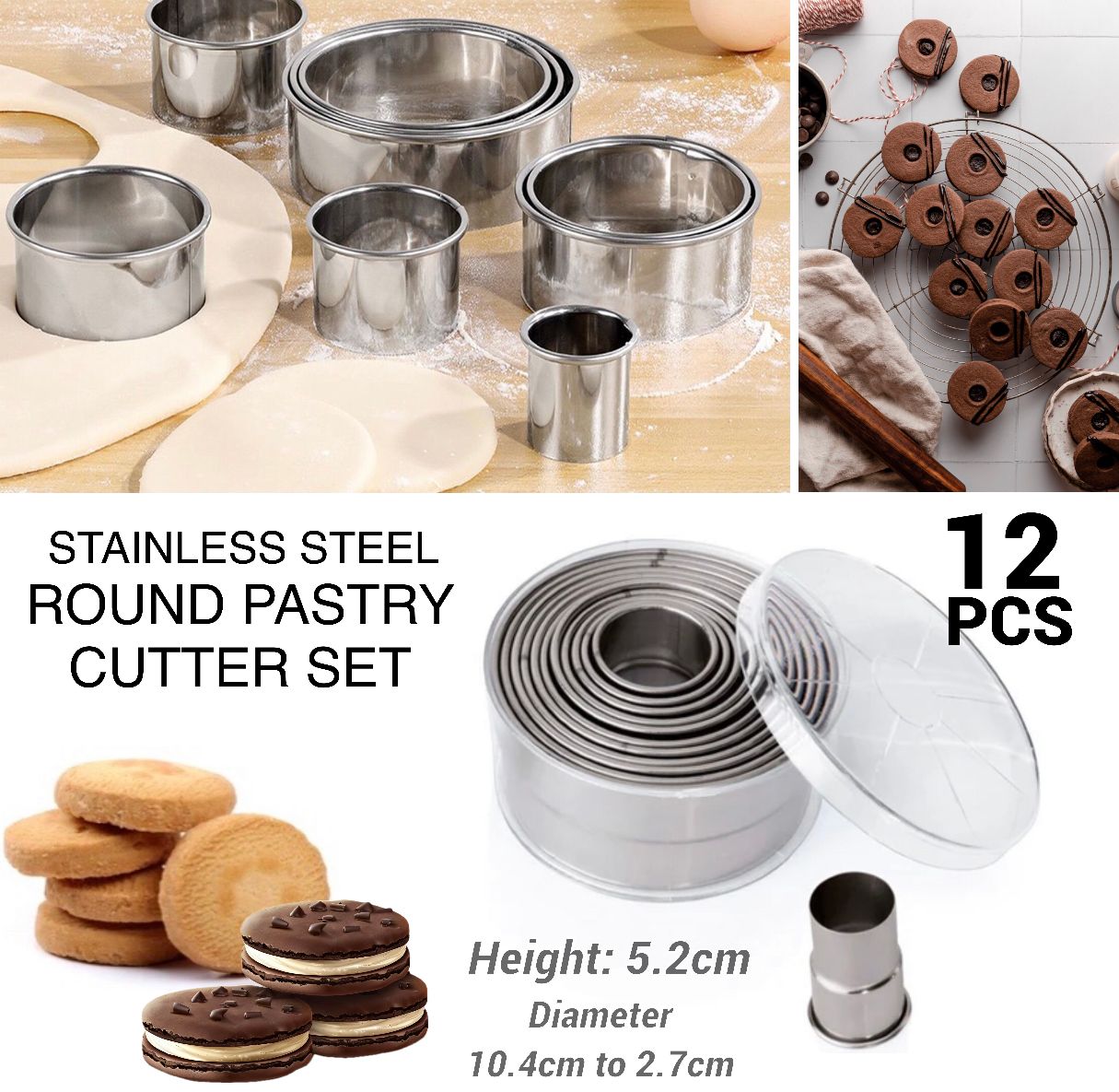 12-Pc Pastry Cutters