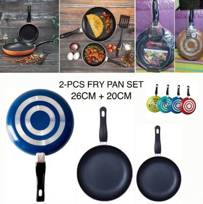 2-Pcs Fry Pan Set (Yellow)
