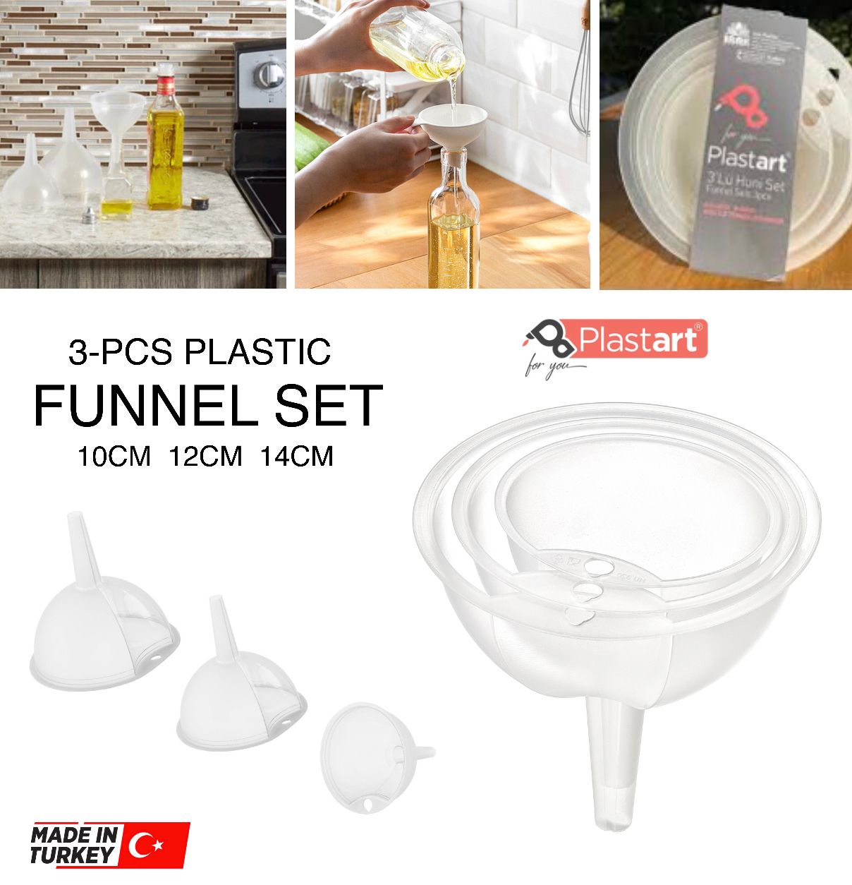 3-Pcs Funnel Set