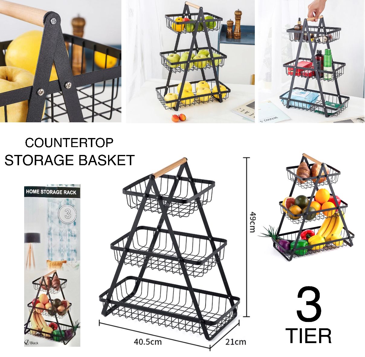 3-Tier Fruit Basket