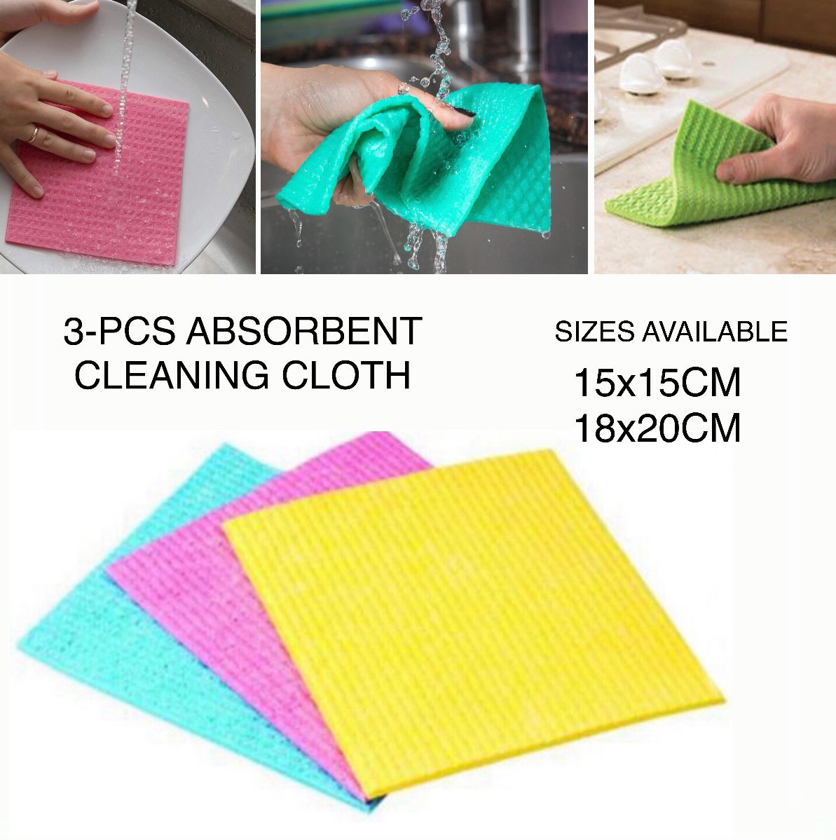3-Pcs Cleaning Cloth