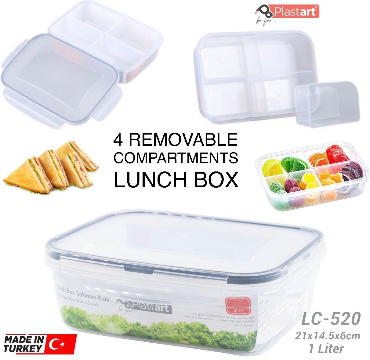 4-Parts Lunch Box (LC520)