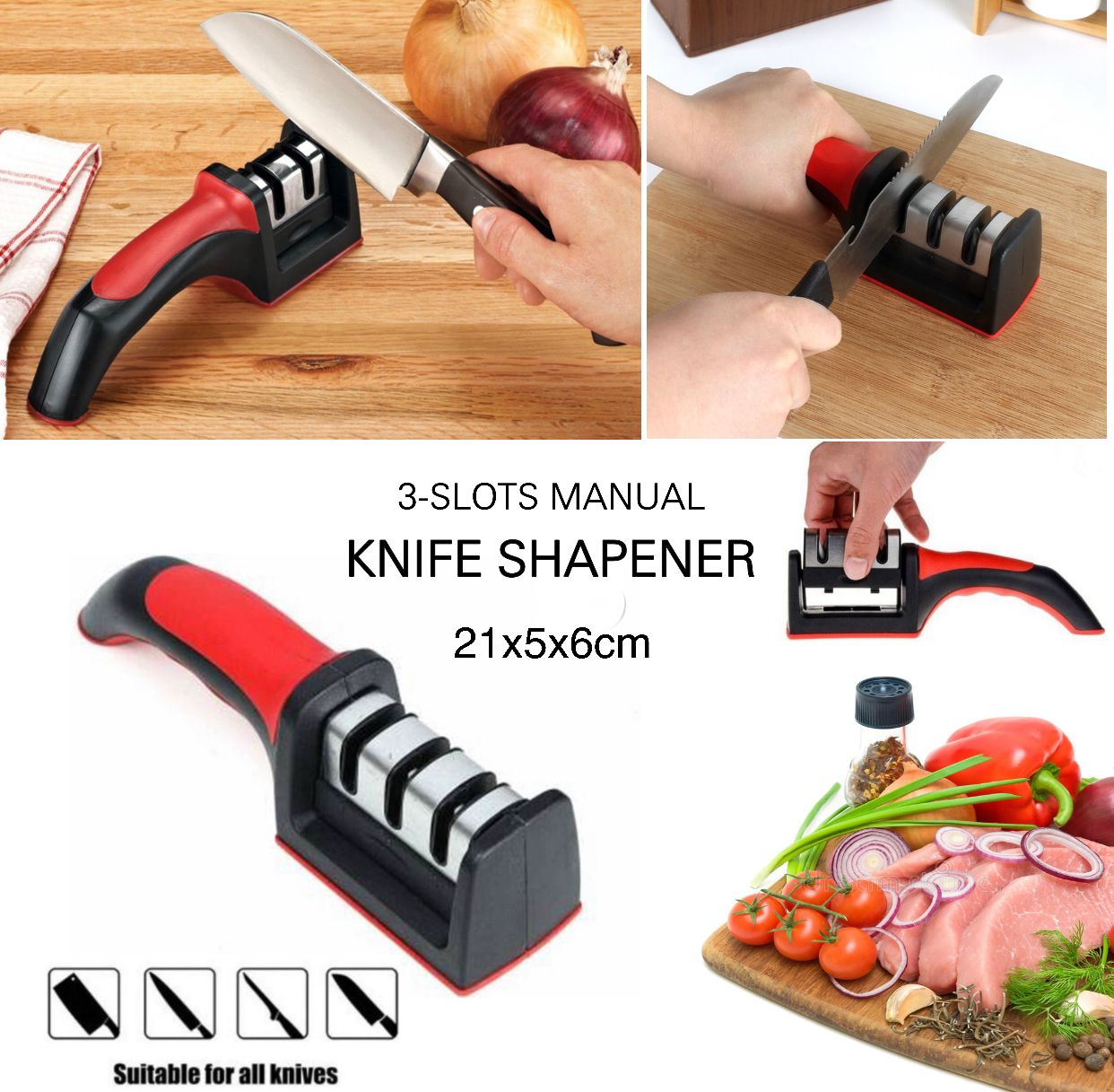 3-Slots Knife Sharpener