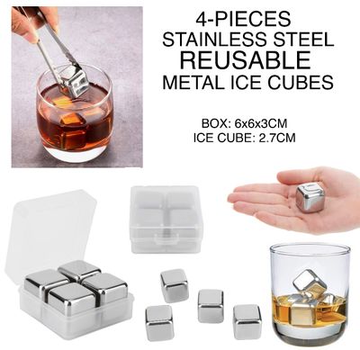 4-Pc Metal Ice Cube