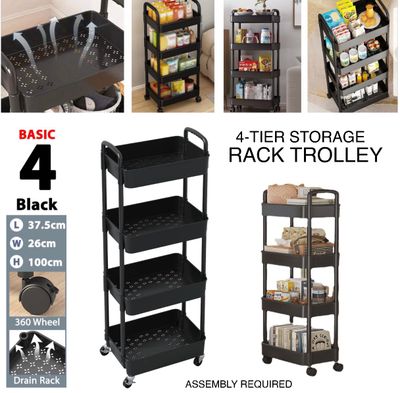 4-Tier Rack Trolley