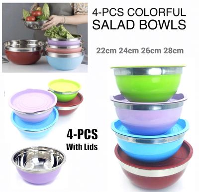 4-Pcs Colorful Bowls