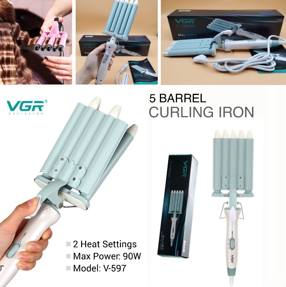 5-Barrel Curler (Buy 1 Get 1 Free)