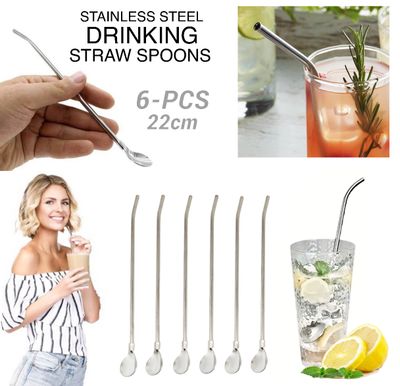 6-Pcs Straw Spoons