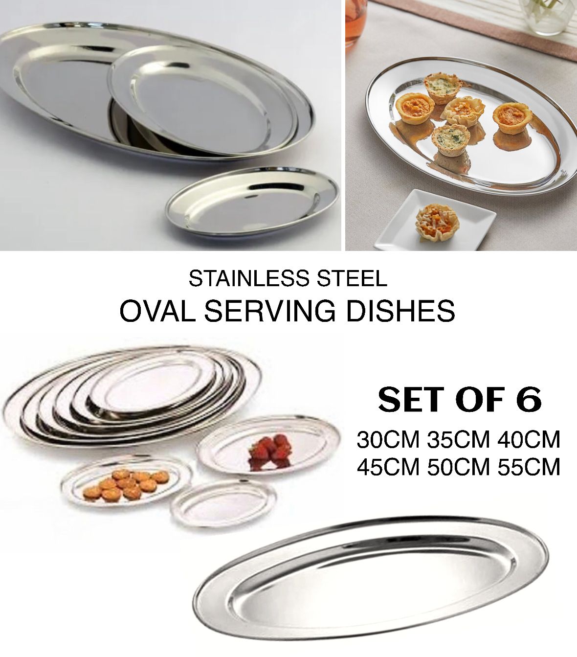 6-Pcs Oval Dishes (Buy1 Get 1 Free)