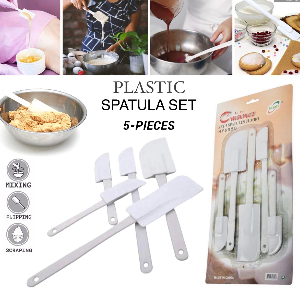 5-Pcs Plastic Spatula 