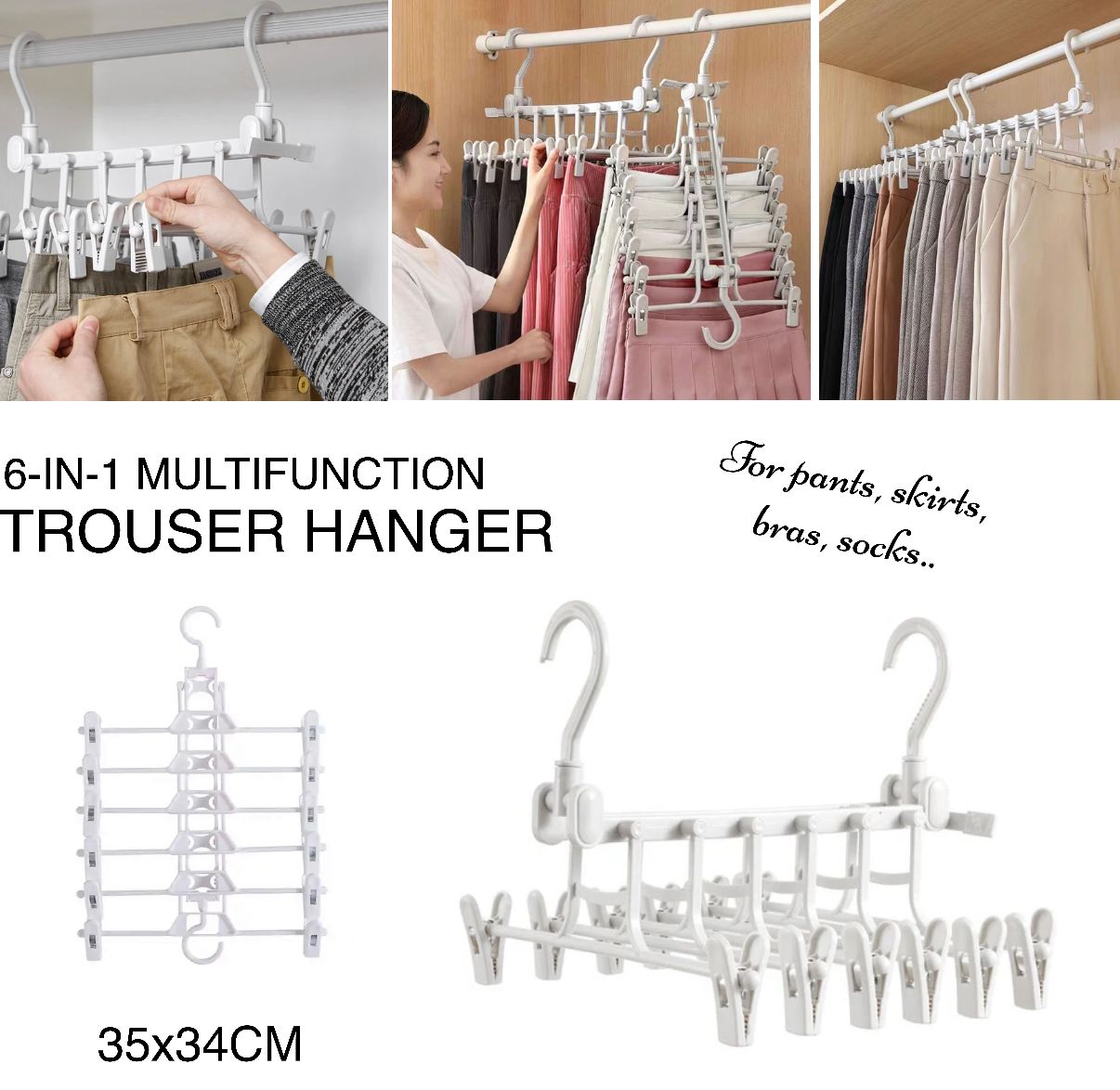 6-in-1 Trouser Hanger