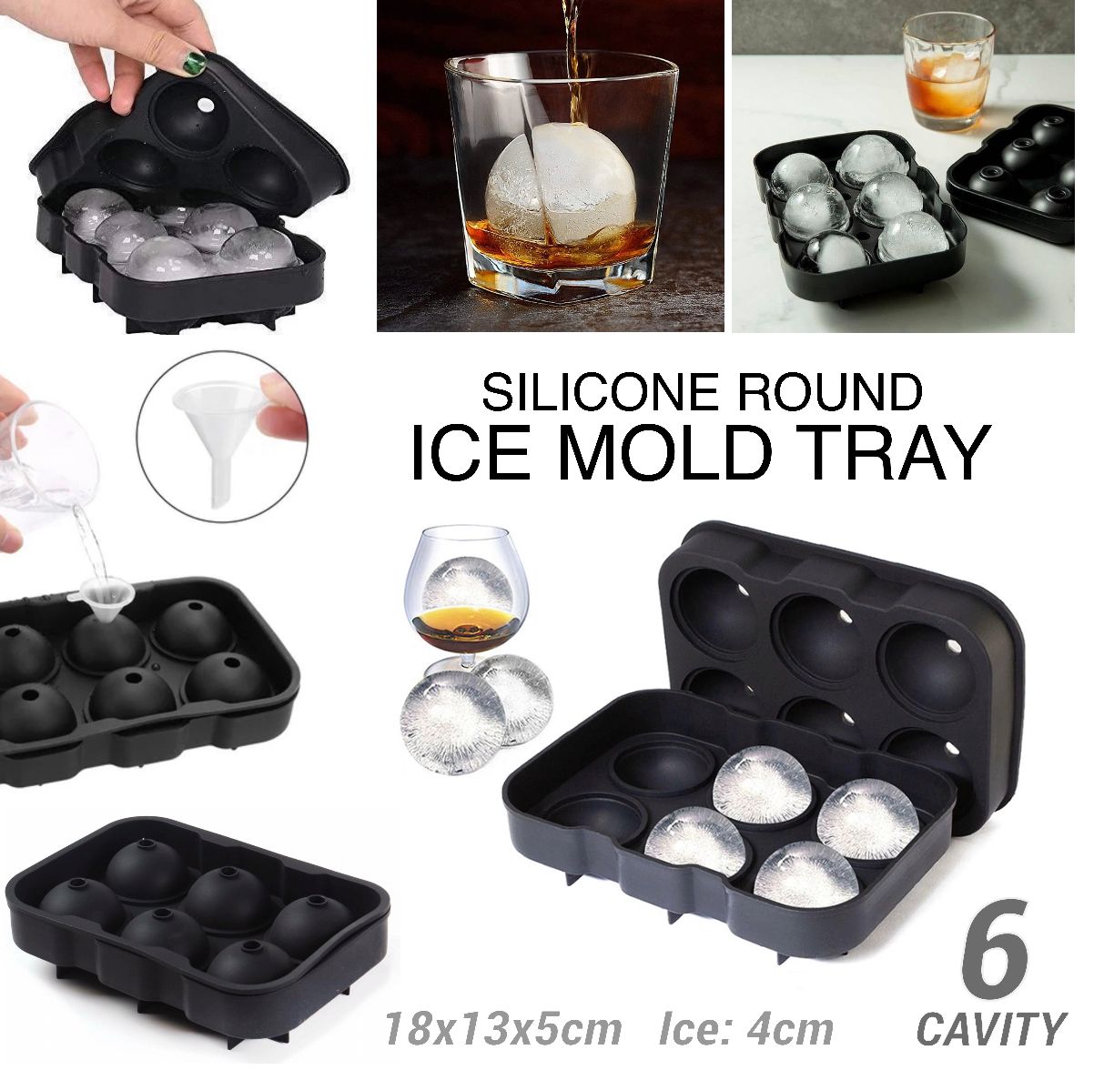 6-Round Ice Mold
