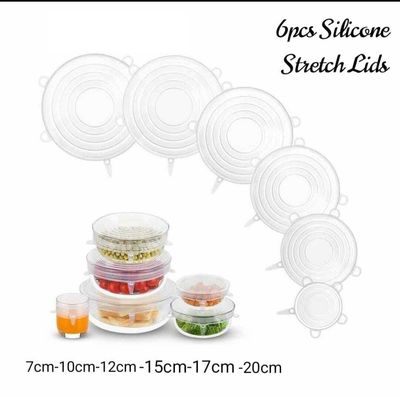 6-pcs Round Silicone Lids