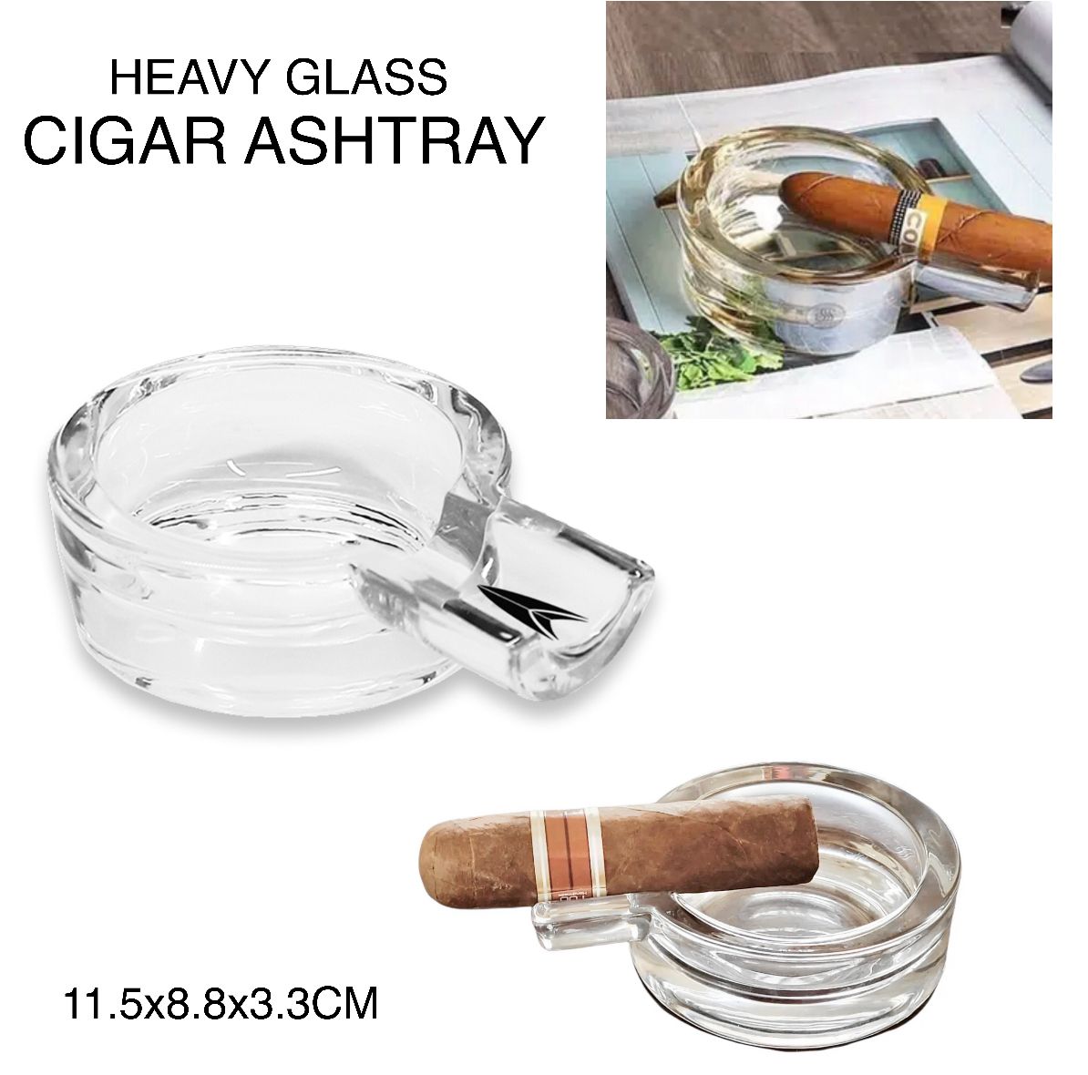 Cigar Glass Ashtray