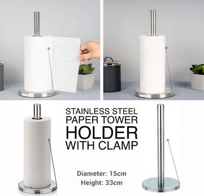 Paper Roll Holder W/Clamp