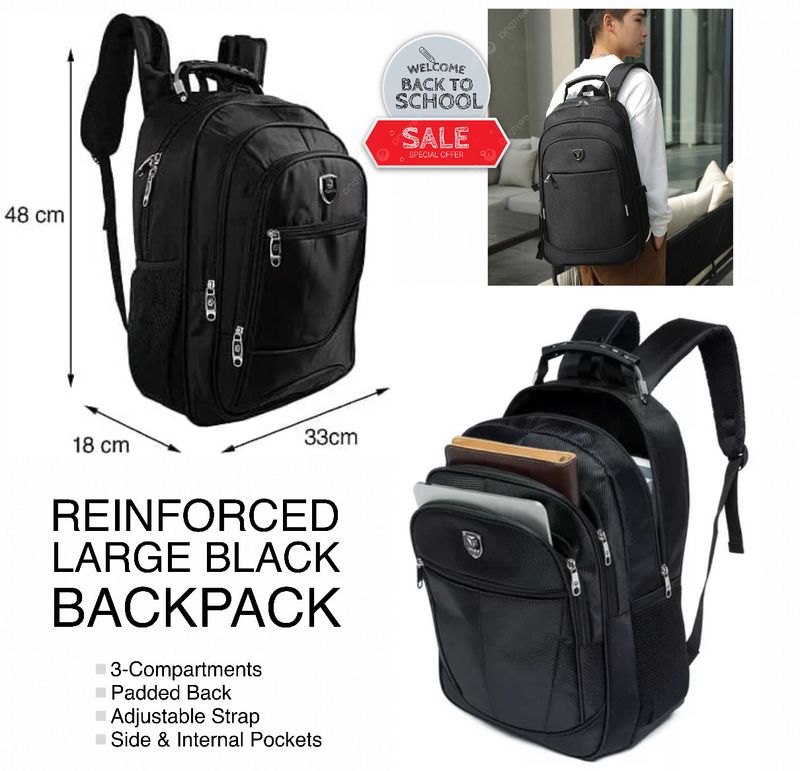 Large Black Backpack