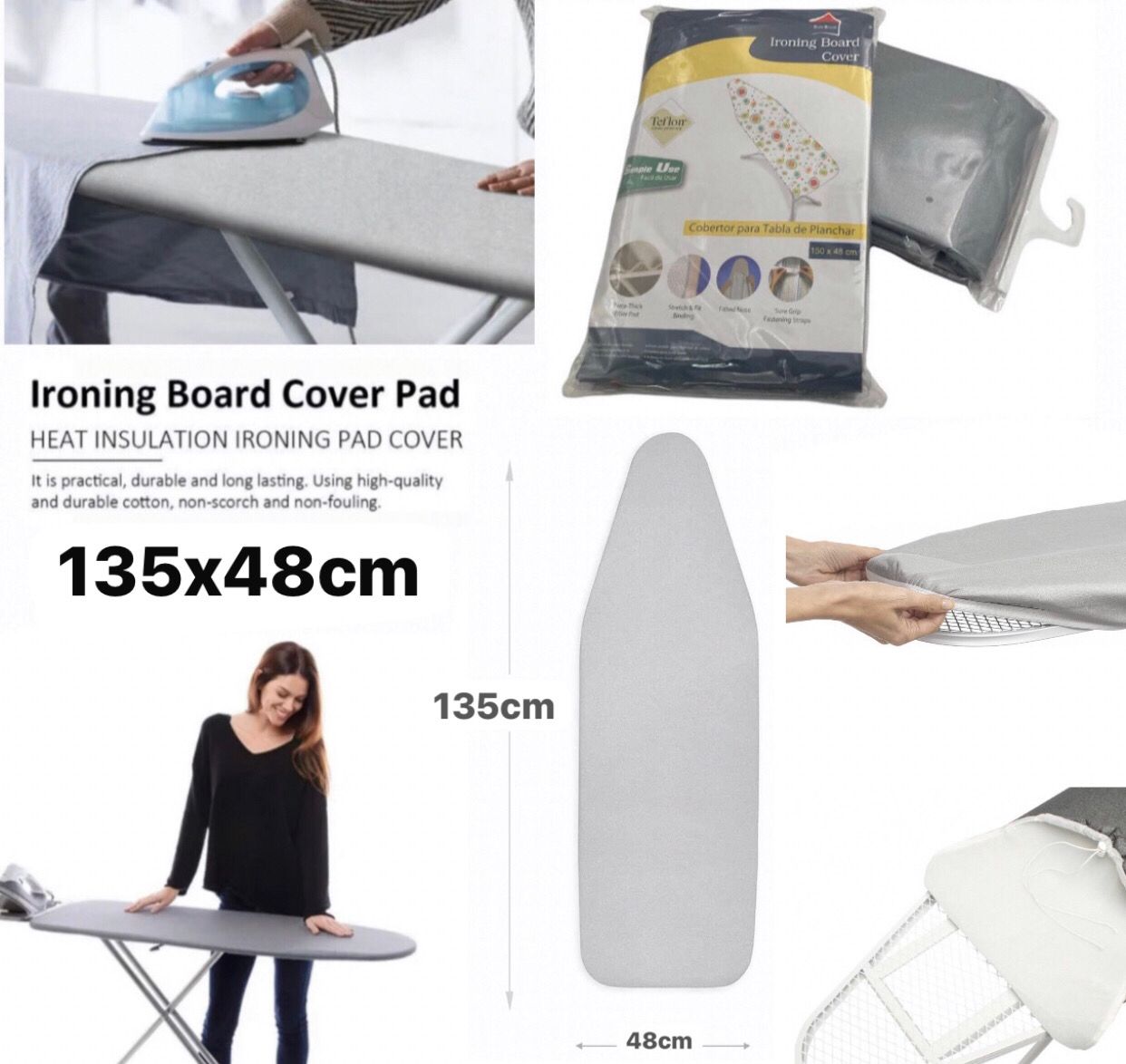 Iron Board Cover 135x48cm (Simple Use)