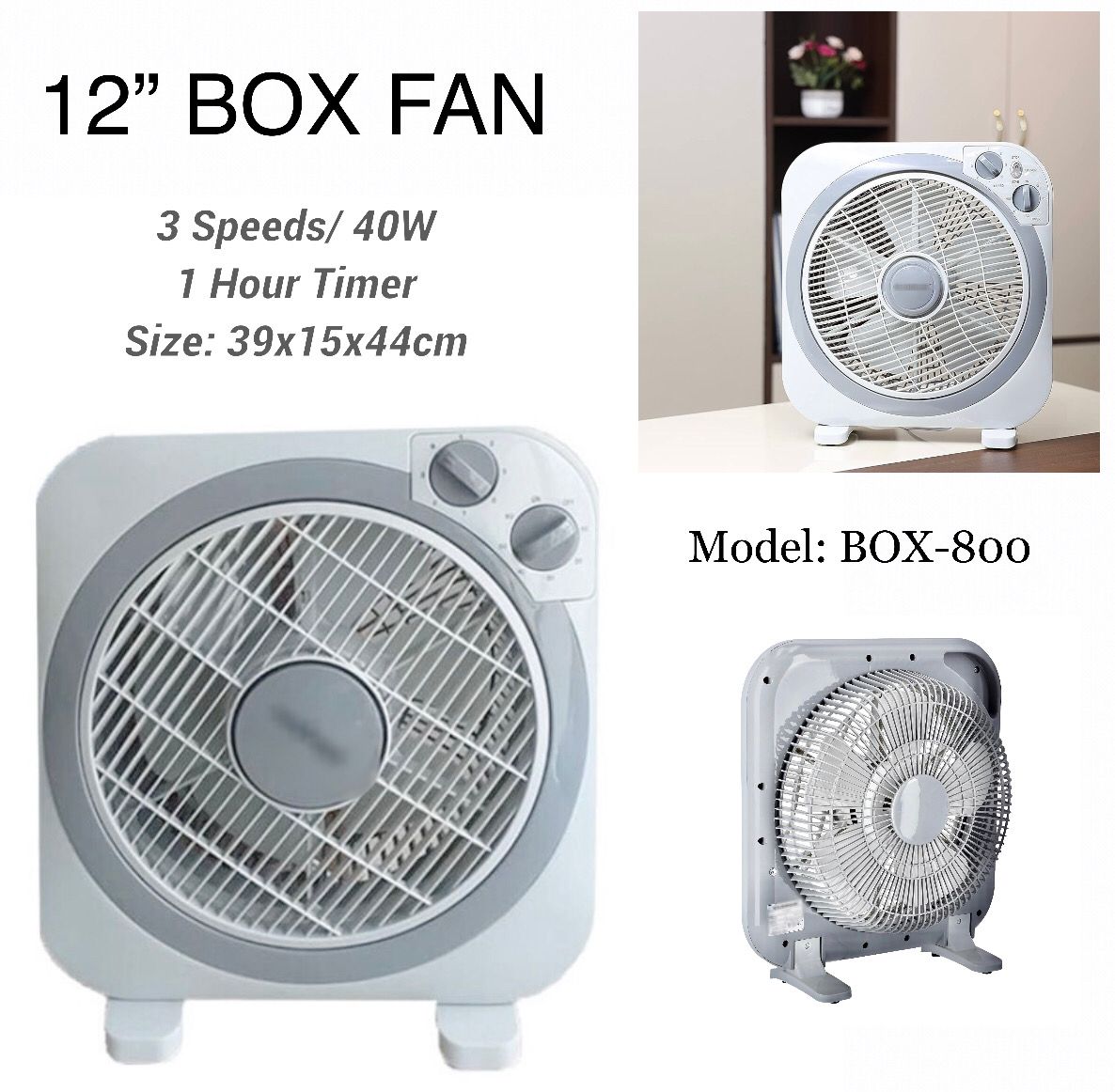 12&quot; Electric Fan (Box-800)