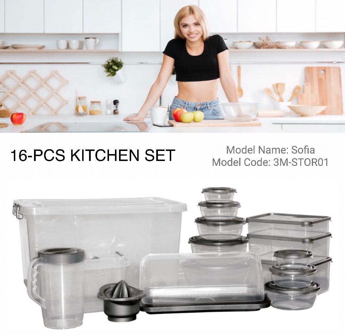 16 Pieces Kitchen Set