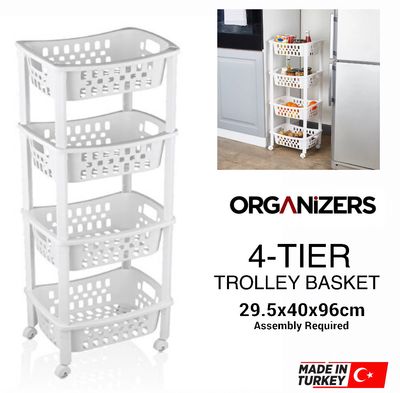 4-Tier Trolley Basket (ORG-79)