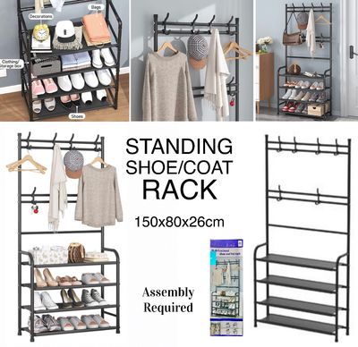 Coat/Shoe Rack (Black)