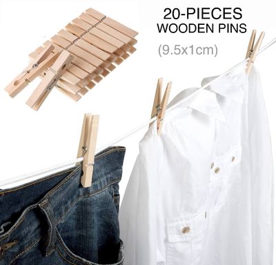 20-Pcs Wooden Pins