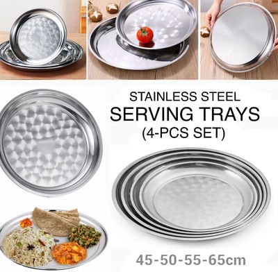 4-Pcs Round Trays