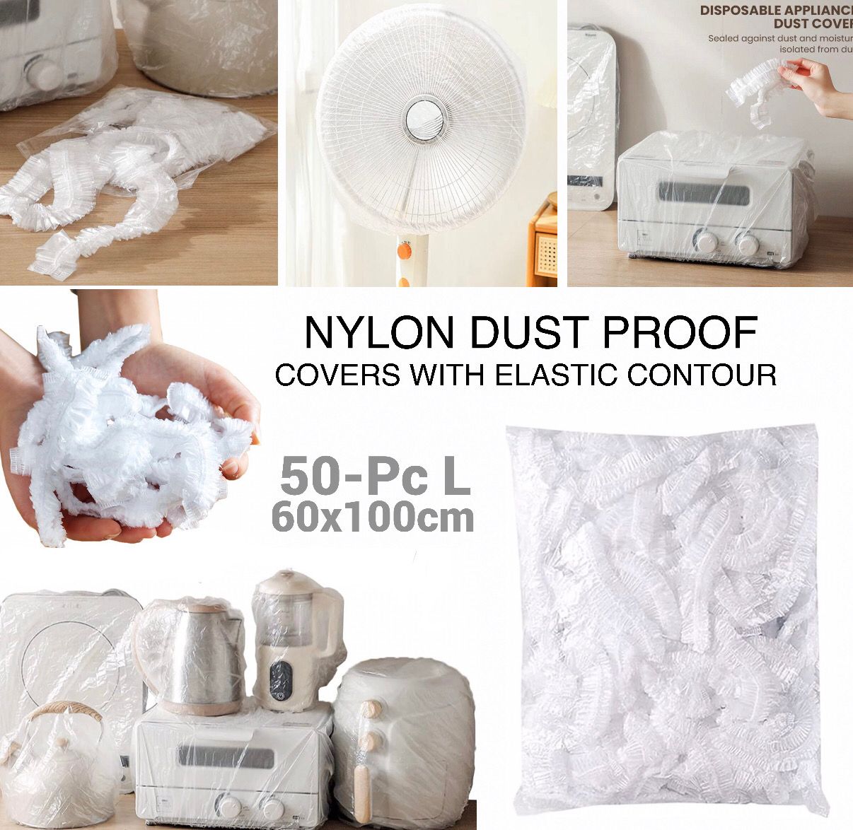 50-Pc Large Dust Covers (60x100cm)
