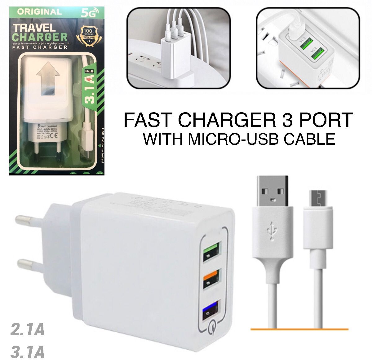 3-Port Charger