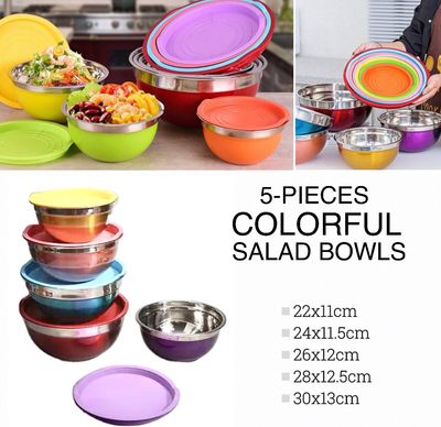 5-Pcs Colorful Bowls