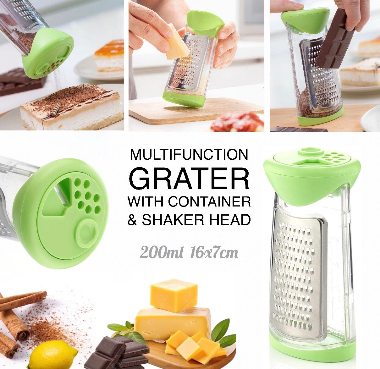 Shaker Head Grater