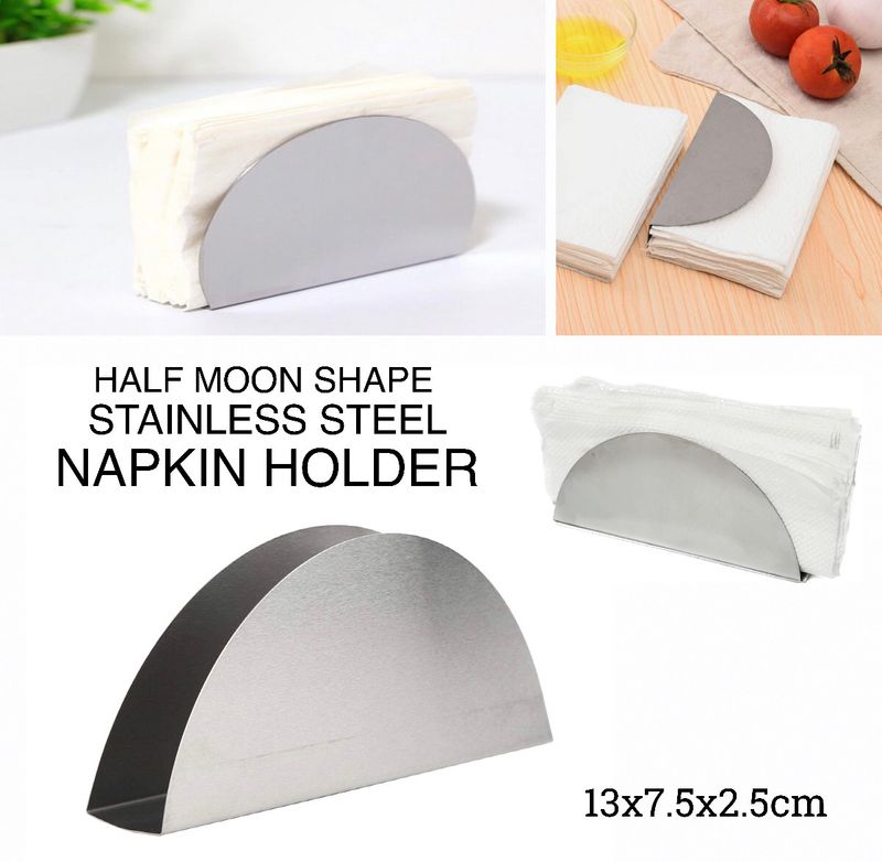 SS Half Moon Napkin Holder
