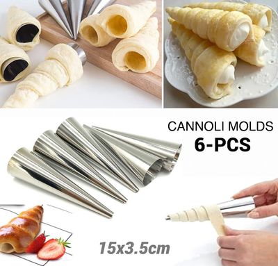 6-Pcs Cannoli Molds